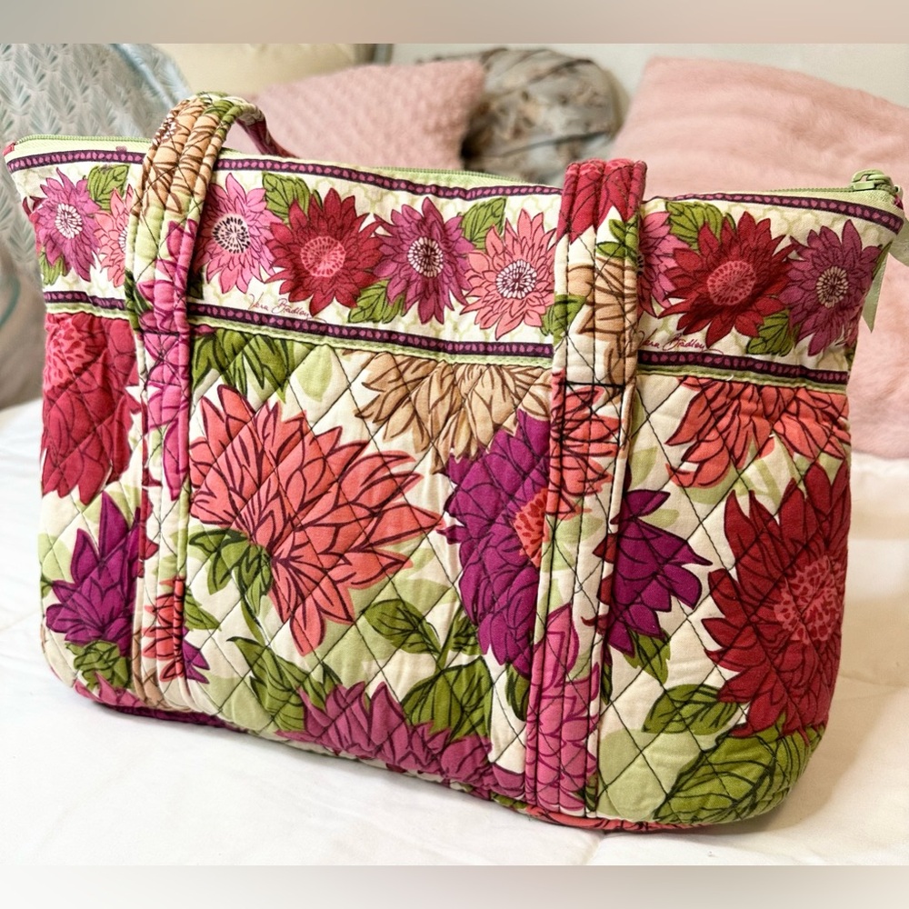 Vera Bradley Quilted Purse Tote in Hello Dahlia Pattern